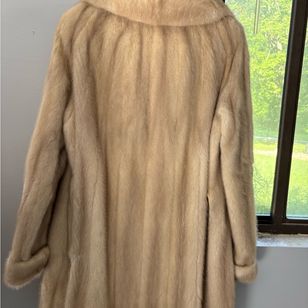 Elegant Tan Fur Coat